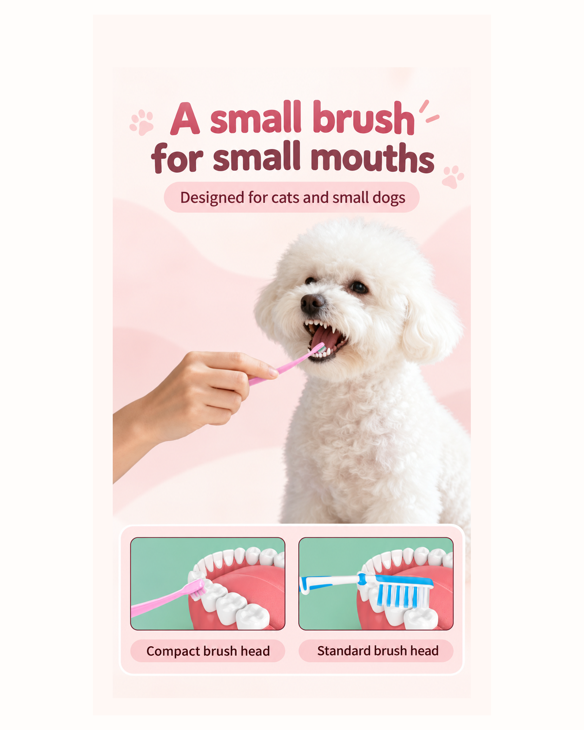 Small Head Pet Toothbrush