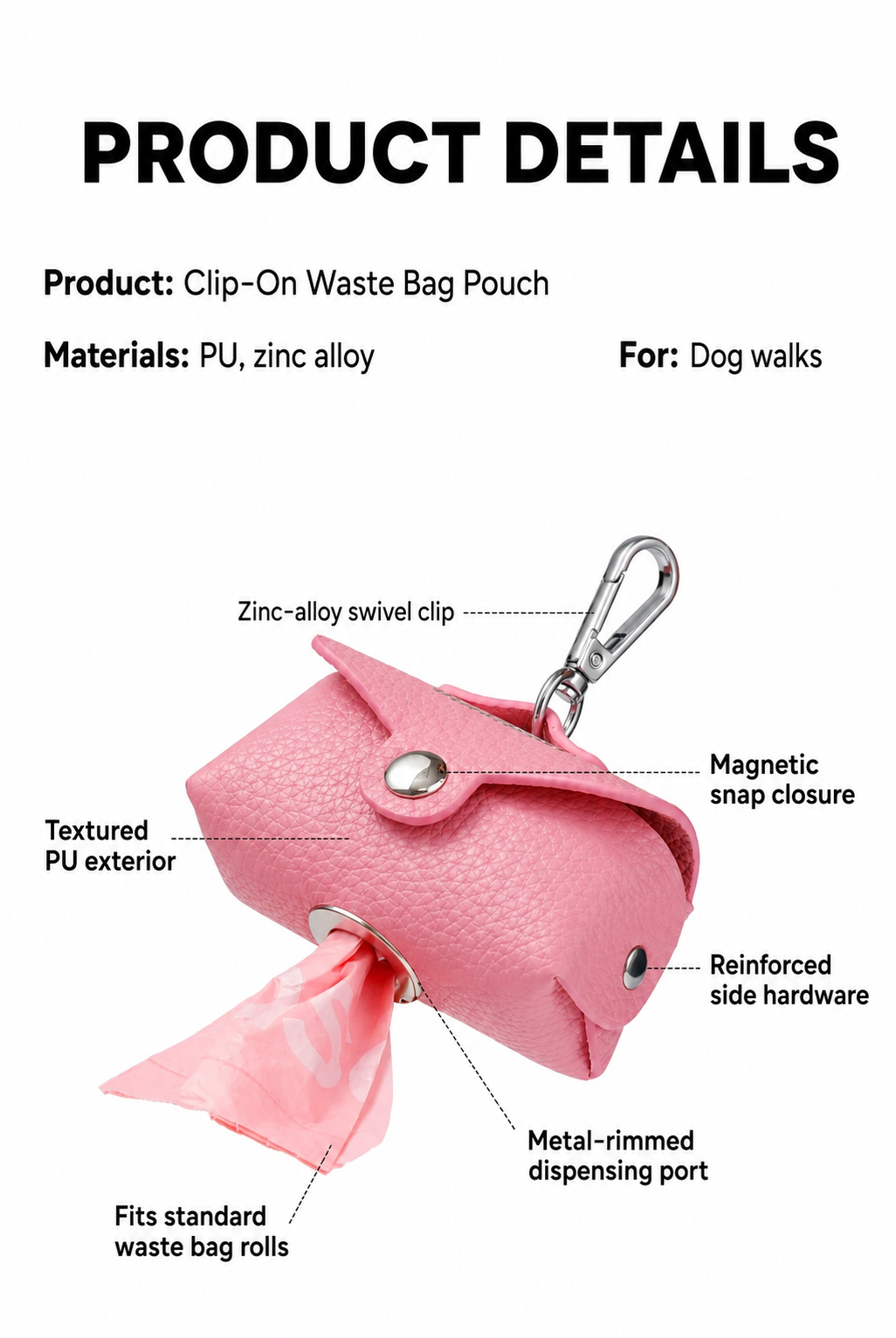 Mini Dog Waste Bag Dispenser Pouch