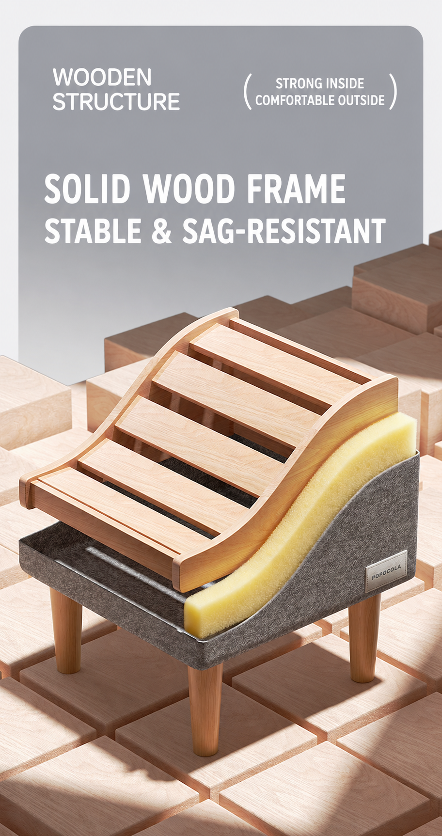 The Foldaway Pet Ramp Ottoman