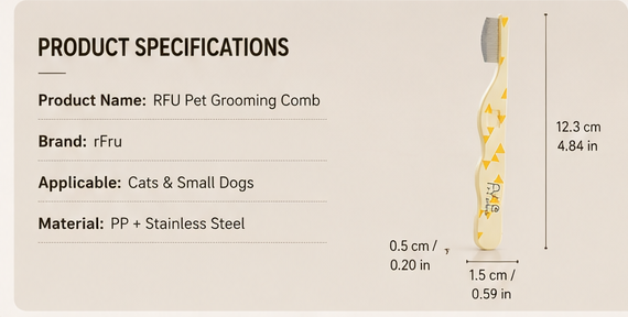 Mini Pet Grooming Comb for Cats & Dogs
